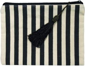 img 4 attached to Zippered Striped Pouches Cosmetic Organizer