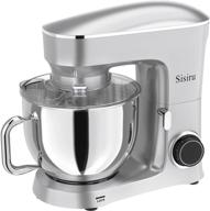 🌀 top-quality 660w standing mixer with 6-speed control and 8.5qt bigger bowl – includes dough hooks, whisk, beater, and splash guard – dishwasher safe (silver) логотип