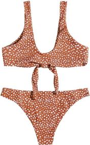 img 3 attached to Женский купальник SweatyRocks Leopard Swimwear