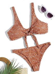 img 2 attached to Женский купальник SweatyRocks Leopard Swimwear