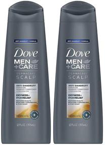 img 4 attached to 🧴 Dove Men + Care Dermacare Скальп – Антипривесное Шампунь + Кондиционер 2 в 1 – Увлажнение и Снятие Зуда – Набор из 2 Флаконов – 12 FL OZ (355 mL) в каждом флаконе