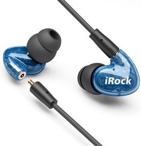 img 3 attached to 🎧 Наушники GranVela iRock A8 Sport: наушники со сдвоенным драйвером внутриканального типа с микрофоном для кристально чистого звука – идеально подходят для бега, тренировок и посещения тренажерного зала (Синие)