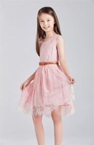 img 1 attached to 🌸 Kids Casual Flower Girl Dress with Girls Lace