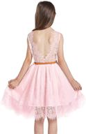 🌸 kids casual flower girl dress with girls lace logo