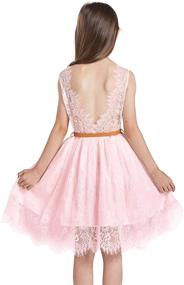 img 4 attached to 🌸 Kids Casual Flower Girl Dress with Girls Lace