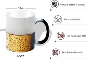 img 2 attached to Cuunumu Heat Changing Coffee Mug: Color Changing Technology Unveils Beer, 12oz Funny Ceramic Mug - Creative Gift for Kids & Friends