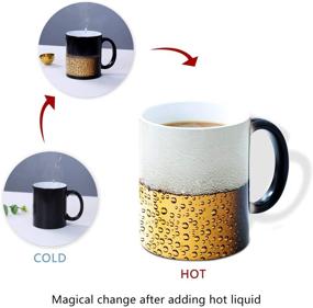 img 3 attached to Cuunumu Heat Changing Coffee Mug: Color Changing Technology Unveils Beer, 12oz Funny Ceramic Mug - Creative Gift for Kids & Friends