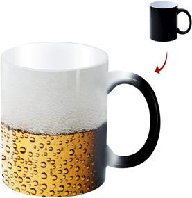 img 4 attached to Cuunumu Heat Changing Coffee Mug: Color Changing Technology Unveils Beer, 12oz Funny Ceramic Mug - Creative Gift for Kids & Friends