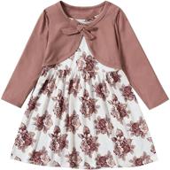 girls casual bowknot floral allover logo