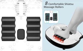 img 2 attached to 🛀 Large Foot Spa Bath Massager with Heat Bubbles, 8 Massage Rollers, Time & Temperature Control, Pedicure Foot Soak for Stress Relief, Home Use for Soothing Tired Feet