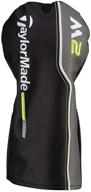 taylormade 2017 m2 black/gray/lime green leather driver headcover - sleek protection for your golf club logo