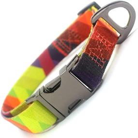 img 4 attached to 🐶 Sturdy and Durable Classic Dog Collar by Rhea Rose, Personalized with Metal Buckle, Comfortable Designer Choice for Small, Medium, and Large Dogs