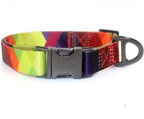 img 3 attached to 🐶 Sturdy and Durable Classic Dog Collar by Rhea Rose, Personalized with Metal Buckle, Comfortable Designer Choice for Small, Medium, and Large Dogs