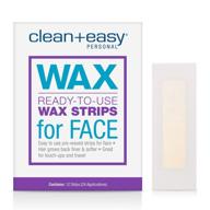 🧼 convenient clean + easy ready-to-use wax strips: no-heat facial hair removal solution for quick touch-ups, 12 ct. logo