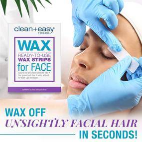 img 3 attached to 🧼 Convenient Clean + Easy Ready-To-Use Wax Strips: No-Heat Facial Hair Removal Solution for Quick Touch-Ups, 12 Ct.