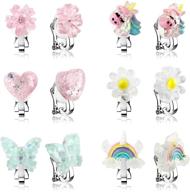 crystal unicorn earrings rainbow butterfly logo