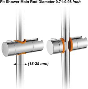 img 3 attached to 🚿 Maydahui 2PCS Universal Hand Shower Bracket Holder: Adjustable for Slide Bar O.D 18-25MM (0.71-0.98 Inches) - Replacement ABS Chrome Plated - Easy Installation