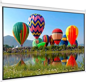 img 4 attached to 📽️ VIVO 100" Diagonal Projector Screen, 16:9 Aspect Ratio, HD Manual Pull Down for Projection, PS-M-100
