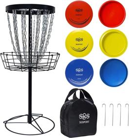 img 4 attached to Disc Golf Basket Target Portable