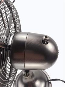 img 1 attached to 💨 HUNTER 12-Inch Retro Table Fan in Onyx Copper