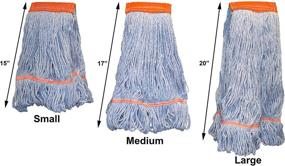 img 3 attached to 🧹 NINE FORTY USA Wet Mop Head Refill, Janitorial Heavy Duty Industrial Commercial Yarn Replacement (1 Pack, Medium)