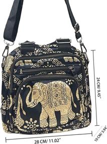 img 2 attached to 👜 Stylish & Practical Crossbody Bag for Women – Multi Pocket Boho Elephant Design – Versatile Nylon Handbag