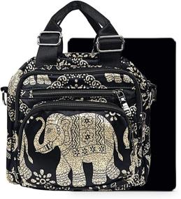 img 1 attached to 👜 Stylish & Practical Crossbody Bag for Women – Multi Pocket Boho Elephant Design – Versatile Nylon Handbag