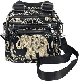 img 4 attached to 👜 Stylish & Practical Crossbody Bag for Women – Multi Pocket Boho Elephant Design – Versatile Nylon Handbag