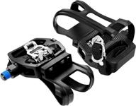 🚴 dulmyy 9/16'' spin bike pedals with spd pedals for spin bike hybrid pedal, toe clips, and straps - suitable for exercise bikes, all indoor bike/peloton pedal, and toe cage use logo