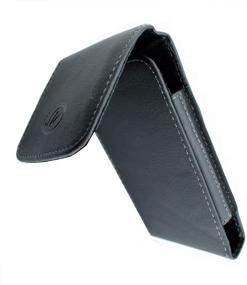 img 1 attached to Wonderfly Vertical Holster for Flip Phone or Smartphone - Dimensions Up to 4.375x2.30x0.90 Inches - Leather Carrying Case with Belt Clip