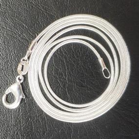 img 1 attached to 🐍 925 Silver Plated Snake Chain Necklace Set - 18"-24" Inch - Pack of 10 Pieces - 1.2mm