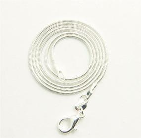 img 2 attached to 🐍 925 Silver Plated Snake Chain Necklace Set - 18"-24" Inch - Pack of 10 Pieces - 1.2mm