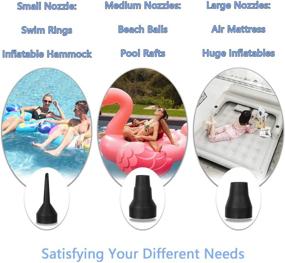 img 2 attached to 🔌 Parentswell Electric Air Pump: Efficient Two Way Inflator/Deflator for Pool Floats, Rafts, and Large Inflatables - 110V AC / 12V DC Powered with 3 Nozzles