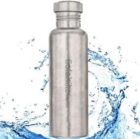 img 4 attached to 🏔️ Premium SOLOHIKE 700ml/24fl oz Titanium Sports Bottle with Snow-Like Patterns - Ideal for Hiking, Climbing & Outdoor Activities