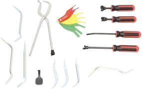 img 1 attached to ABN Brake Drum Tool Kit - 15-Piece Service Brake Kit with Spring Pliers, Brake Spoons, Pad Gauge, Brake Spring Tool
