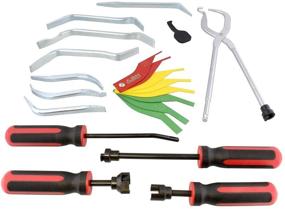 img 3 attached to ABN Brake Drum Tool Kit - 15-Piece Service Brake Kit with Spring Pliers, Brake Spoons, Pad Gauge, Brake Spring Tool