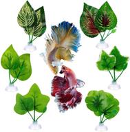🐟 betta hammock - 6 piece set | betta fish tank accessories | leaf plants toys | bed for fish aquarium decor | duckweed included logo