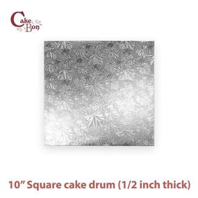 img 3 attached to Cake Drums Square 10 Inches - (Silver