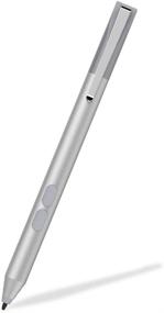 img 4 attached to 🖊️ Silver Pen with 1024 Levels Pressure Sensitivity | Compatible with Microsoft Surface Pro 7, Surface Laptop 1 2, Surface Book, Surface Go, and more