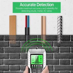 img 1 attached to 5-in-1 Sensor Wall Scanner with LCD Display & Auto Calibration - Stud Finder, Beam Finder, Center Finding & Sound Warning for Wood, AC Wire & Metal Studs Detection