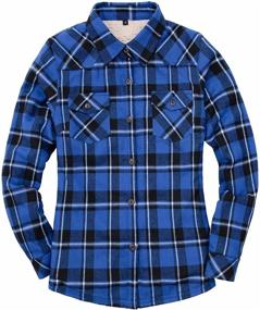 img 3 attached to 🧥 ThCreasa Women's Flannel Jacket with Convenient Pockets - Stylish Women's Clothing Option