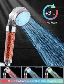 img 3 attached to Cobbe Handheld Shower Head - High Pressure Water Saving Filtered LED Showerheads with Auto Color Changing - Ideal for Bathroom Spray
