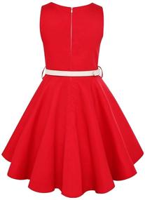 img 2 attached to 👗 Stylish Sleeveless Rockabilly Dresses for Girls: Vintage Occasion Girls' Clothing