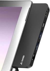 img 1 attached to 💻 Juiced Systems ZipHUB PRO: Surface Pro 7 Multiport Adapter with USB-A 10 Gbps, Gigabit Ethernet, and USB-C Data (10Gbps)