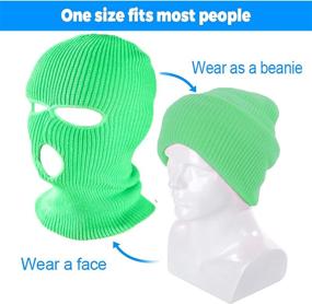 img 2 attached to Fvviia 2-Piece Windproof Knitted Ski Mask ❄️ with Double Thermal Protection for Outdoor Sports in Winter