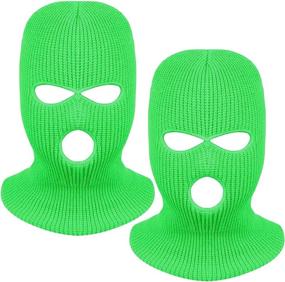 img 3 attached to Fvviia 2-Piece Windproof Knitted Ski Mask ❄️ with Double Thermal Protection for Outdoor Sports in Winter