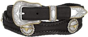 img 4 attached to Western Cowboy Matching Conchos Leather Men's Accessories for Belts