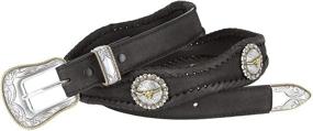 img 2 attached to Western Cowboy Matching Conchos Leather Men's Accessories for Belts