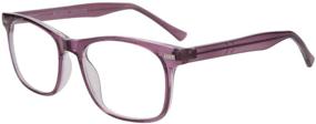 img 4 attached to Madison Avenue Blue Light Blocking Glasses For Women Men UV Protection Anti Eyestrin Computer Game Glasses (Transparent Purple)