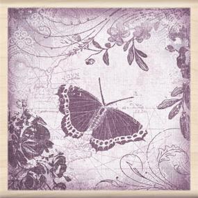 img 1 attached to 🦋 Inkadinkado Butterfly Collage Wood Stamp: A Beautiful Touch of Nature for Your Crafts